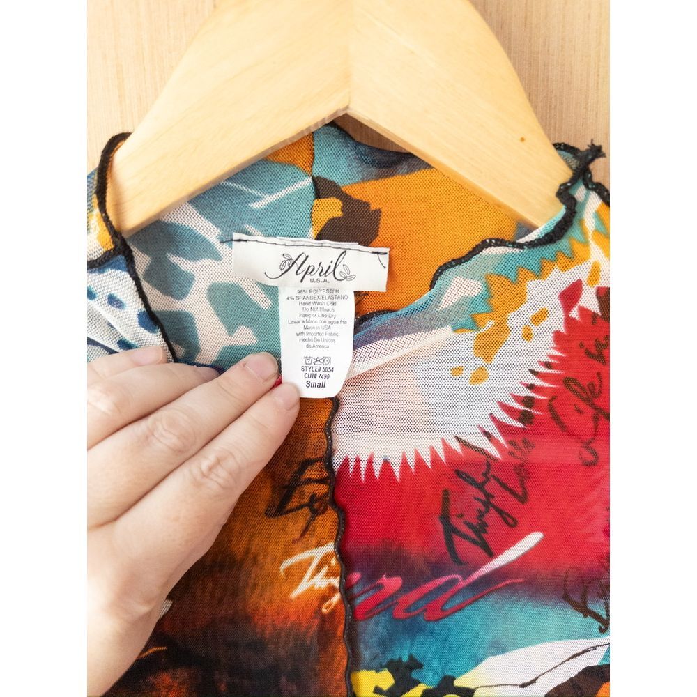 April Vibrant Leopard Print Bodycon Dress Multi-Color Wild Animal Pattern Small - Picture 4 of 7